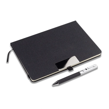 Notes z długopisem w pudełku Plata, czarny | RD-R17018.02