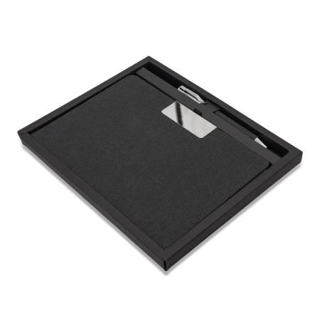 Notes z długopisem w pudełku Plata, czarny | RD-R17018.02