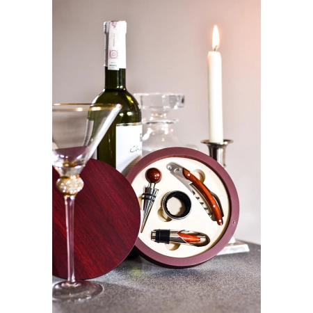 Zestaw do wina Limoges, bordowy | RD-R22558.82.O