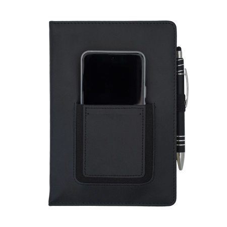 Notes z kieszonką na telefon Eibar, czarny | RD-R64248.02