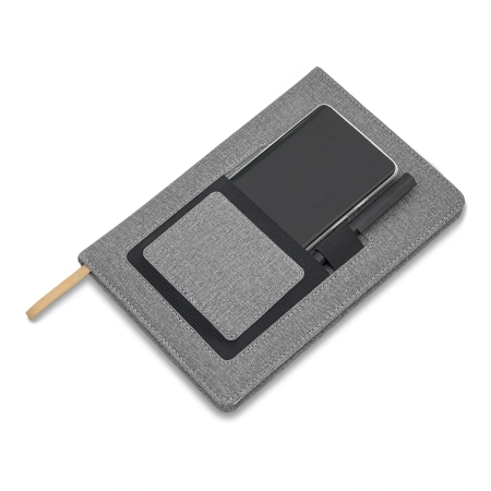 Notes z kieszonką na telefon Irun, szary | RD-R64265.21