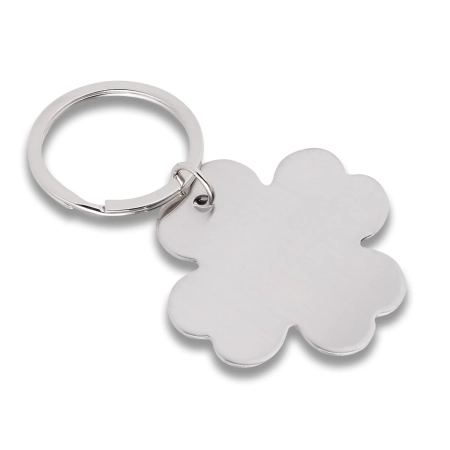 Brelok metalowy 4-leaf clover, srebrny | RD-R73191