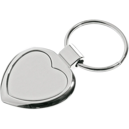 Brelok metalowy Stout Heart, srebrny | RD-R73277