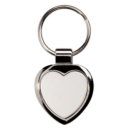 Brelok metalowy Stout Heart, srebrny | RD-R73277