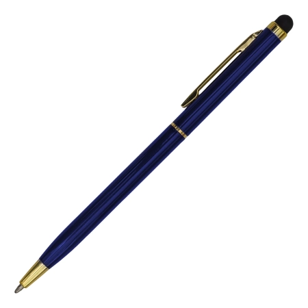 Długopis aluminiowy Touch Tip Gold, granatowy R73409.42