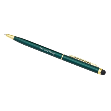 Długopis aluminiowy Touch Tip Gold, ciemny zielony | RD-R73409.51