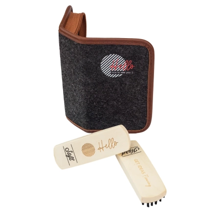 Zestaw do pielęgnacji obuwia Derby, grafitowy | RD-R73542.41