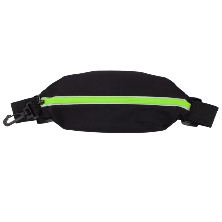 Saszetka sportowa na pas Ease, czarny/jasny zielony | RD-R73626.02
