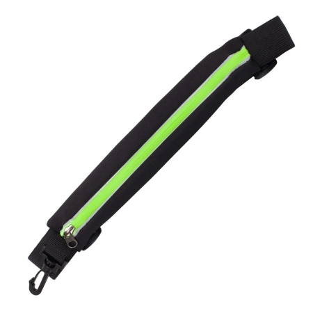 Saszetka sportowa na pas Ease, czarny/jasny zielony | RD-R73626.02
