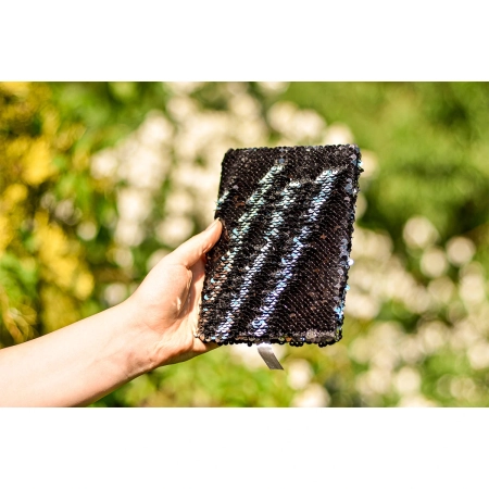 Notes 120x180/80k linia Sequin, czarny | RD-R73652.02