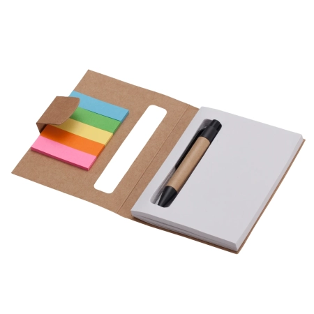Notes 80x110/100k gładki Mini z długopisem, beżowy | RD-R73667.13