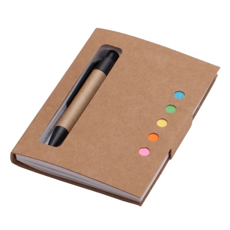 Notes 80x110/100k gładki Mini z długopisem, beżowy | RD-R73667.13