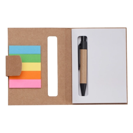 Notes 80x110/100k gładki Mini z długopisem, beżowy | RD-R73667.13