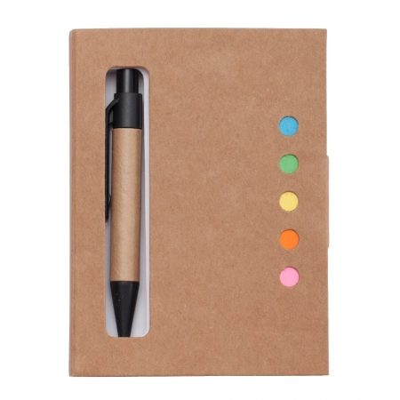 Notes 80x110/100k gładki Mini z długopisem, beżowy | RD-R73667.13