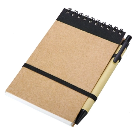Notes Kraft z długopisem, czarny/beżowy R73795.02