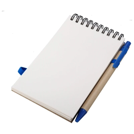 Notes Kraft z długopisem, niebieski/beżowy | RD-R73795.04