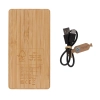 Bambusowy power bank 10000 mAh, ładowarka słoneczna | VA-P322.399