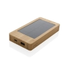Bambusowy power bank 10000 mAh, ładowarka słoneczna | VA-P322.399