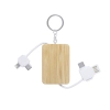 Kabel do ładowania, bambusowy brelok do kluczy | VA-V0182-02