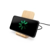 Bambusowa ładowarka bezprzewodowa 10W B'RIGHT, stojak na telefon Wilder | VA-V0349-17