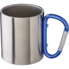 Metalowy kubek 185 ml z karabińczykiem | VA-V0646-04
