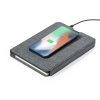 Wielofunkcyjny notatnik RPET A5, magnetyczna ładowarka bezprzewodowa 10W, power bank 5000 mAh | VA-V1302-19