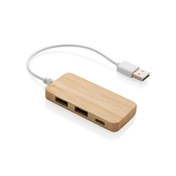 Bambusowy hub USB 2.0 z USB typu C P308.739