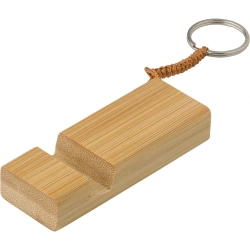 Bambusowy brelok do kluczy, stojak na telefon V0282-16