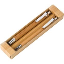 Bambusowy zestaw piśmienniczy, długopis touch pen i ołówek mechaniczny V1803-16