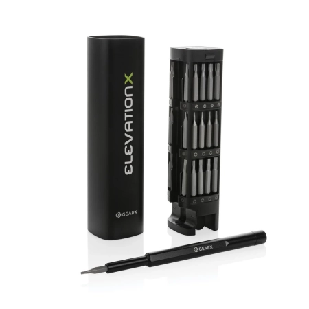 Śrubokręt Gear X, 56 końcówek, aluminium z recyklingu | VA-P221.261