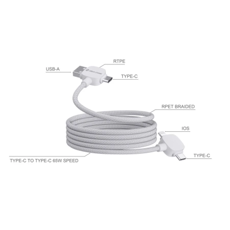 Kabel do ładowania i synchronizacji Urban Vitamin Stockton 65W | VA-P302.7103