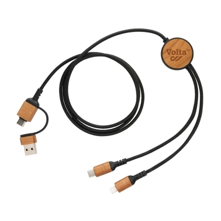 Kabel do ładowania 6 w 1 Ohio, plastik z recyklingu | VA-P302.861