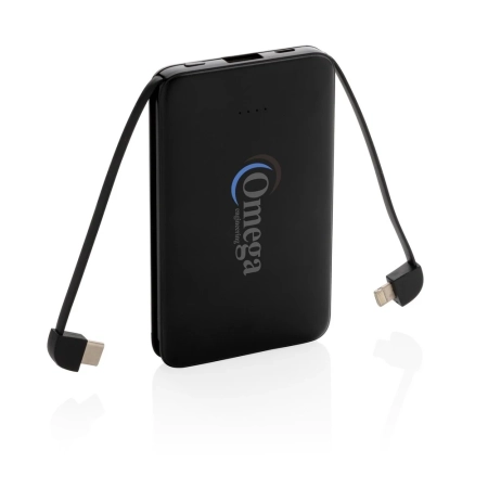 Power bank 5000 mAh, zintegrowany kabel 3 w 1 | VA-P322.081