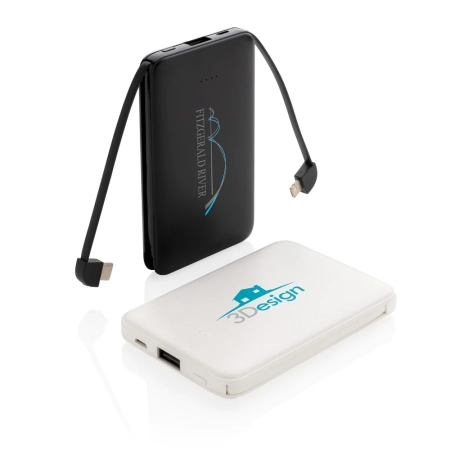 Power bank 5000 mAh, zintegrowany kabel 3 w 1 | VA-P322.081