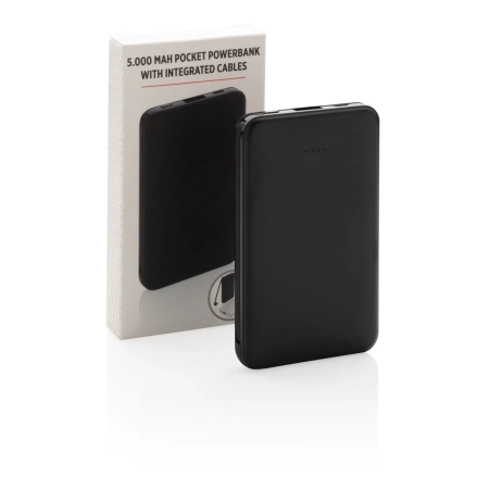 Power bank 5000 mAh, zintegrowany kabel 3 w 1 | VA-P322.081