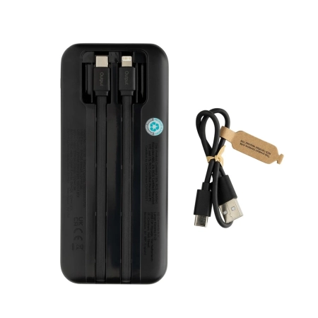Power bank 10000 mAh ze zintegrowanymi kablami Turbopack | VA-P322.5801