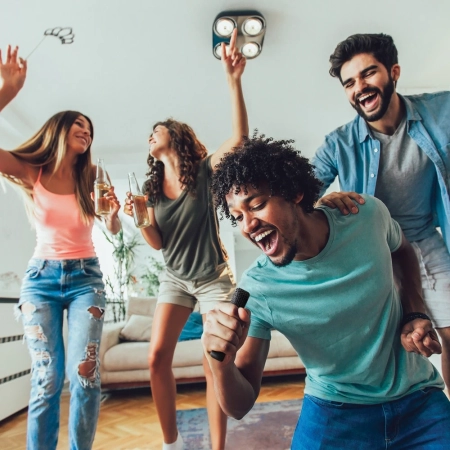 Zestaw do karaoke Singvibe, głośnik bezprzewodowy i dwa mikrofony | VA-P331.0601