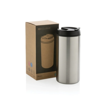 Kubek podróżny 300 ml Metro ze stali nierdzewnej z recyklingu | VA-P435.042