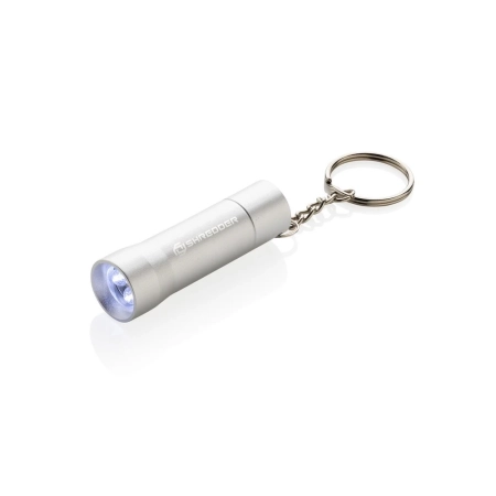 Brelok do kluczy z aluminium z recyklingu, latarka Flash | VA-P514.0402