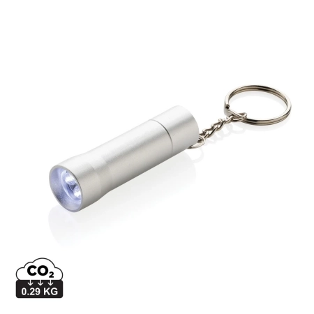 Brelok do kluczy z aluminium z recyklingu, latarka Flash | VA-P514.0402