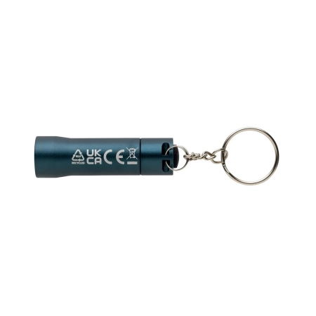 Brelok do kluczy z aluminium z recyklingu, latarka Flash | VA-P514.0405