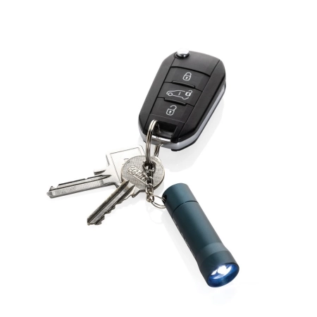Brelok do kluczy z aluminium z recyklingu, latarka Flash | VA-P514.0405