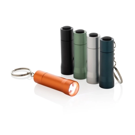 Brelok do kluczy z aluminium z recyklingu, latarka Flash | VA-P514.0405