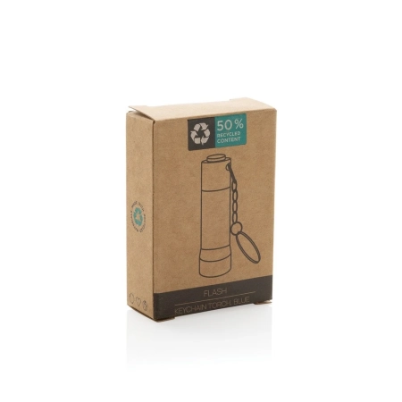 Brelok do kluczy z aluminium z recyklingu, latarka Flash | VA-P514.0405