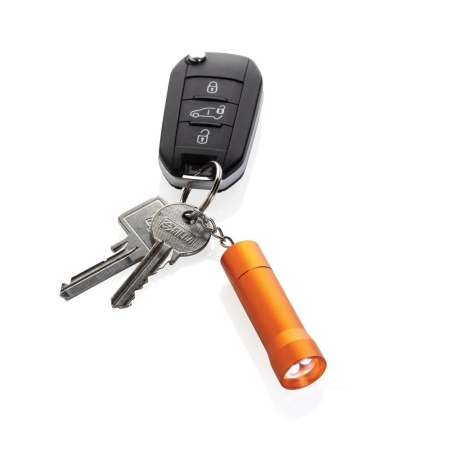 Brelok do kluczy z aluminium z recyklingu, latarka Flash | VA-P514.0408