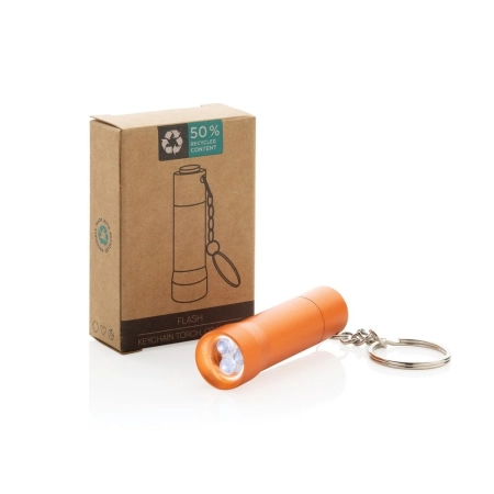 Brelok do kluczy z aluminium z recyklingu, latarka Flash | VA-P514.0408