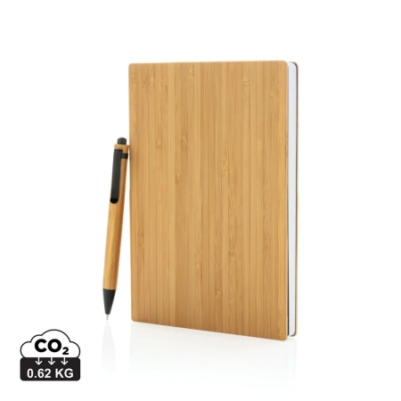 Bambusowy notatnik A5 z bambusowym długopisem | VA-P772.159