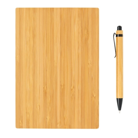 Bambusowy notatnik A5 z bambusowym długopisem | VA-P772.159