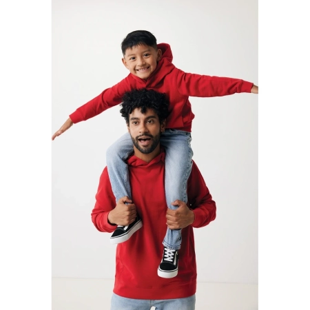 Dziecięca bluza z kapturem i kieszeniami Iqoniq Yengo z bawełny z recyklingu | VA-T6404.029.1314