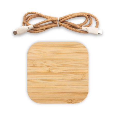 Bambusowa ładowarka bezprzewodowa 10W B'RIGHT Jazzlyn | VA-V0054-17
